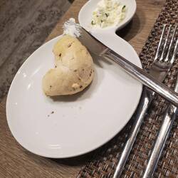 Lastly, a bread plate with butter plate attached. What will they think of next?