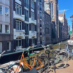 Bikes, canals, and thin houses- you know you're in Amsterdam