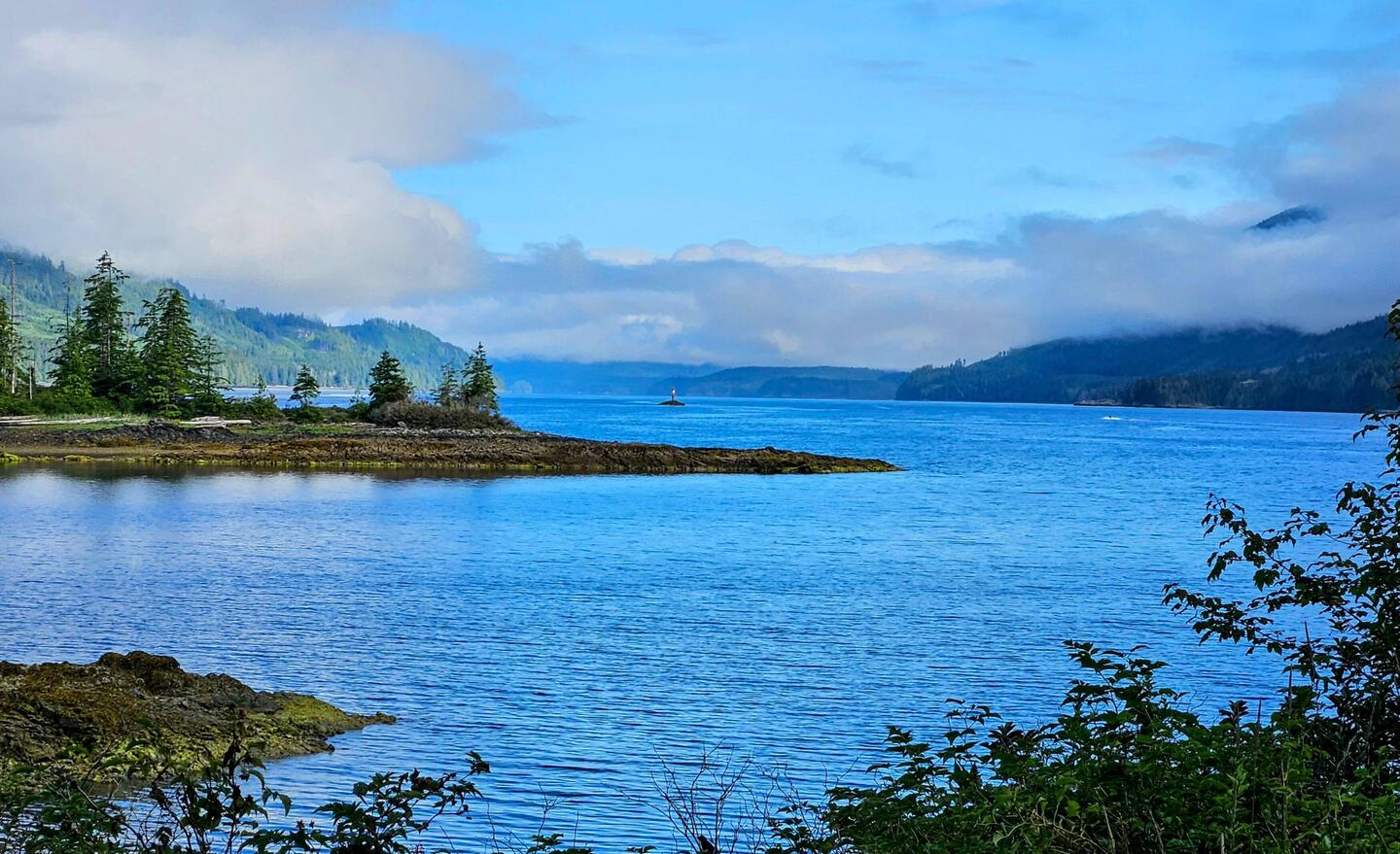 Port Alice as the fog lifts