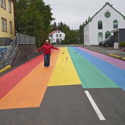 Rainbow Lane in Husavik