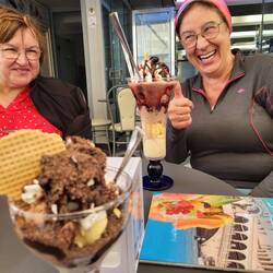 im Eiscafe Rialto in Mosbach