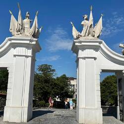 Impressive entrance to Bratislava Castle