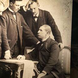 Nils Strindberg, Knut Frænkel und Salomon August Andrée (v.l.n.r.)