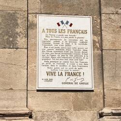 Aufruf General De Gaulles (1890-1970) an die Franzosen im 2. WK