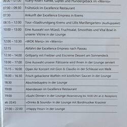 Daily Program - very tough, exhausting 😂!