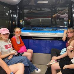 Driving the train on the way to Jurassic Wolrd