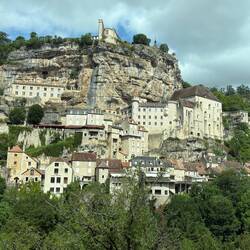 Rocamdour, look closely you will see people on the ramparts right at the top