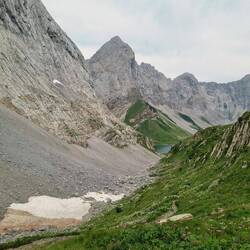 Hinab Richtung Wolayersee ...