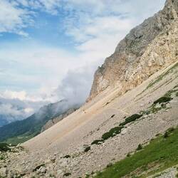 Querung durchs Schotterfeld...