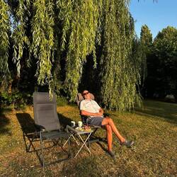 Late cup tea with snacks as sun goes down