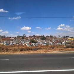 An illegal squatter camp