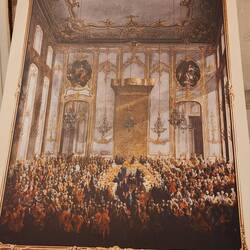 The banquet celebrating the marriage of Joseph II to Isabella, the guests watched as the royalty ate