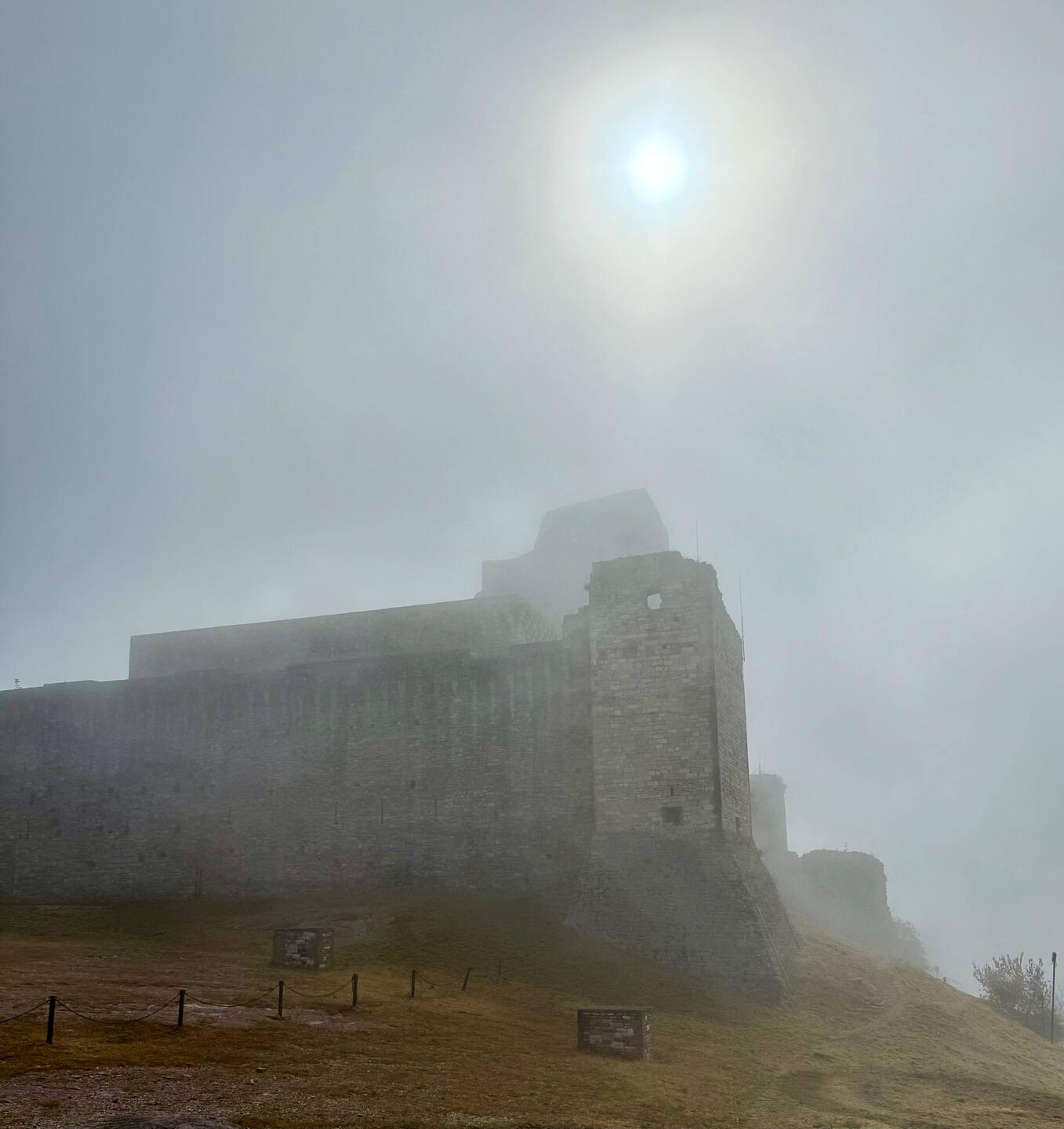 Rocca Maggiore in the clouds