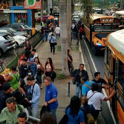 Rush hour in San Salvador.