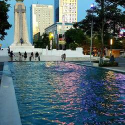 A landmark of San salvador: Monumento al Divino Salvador del Mundo.