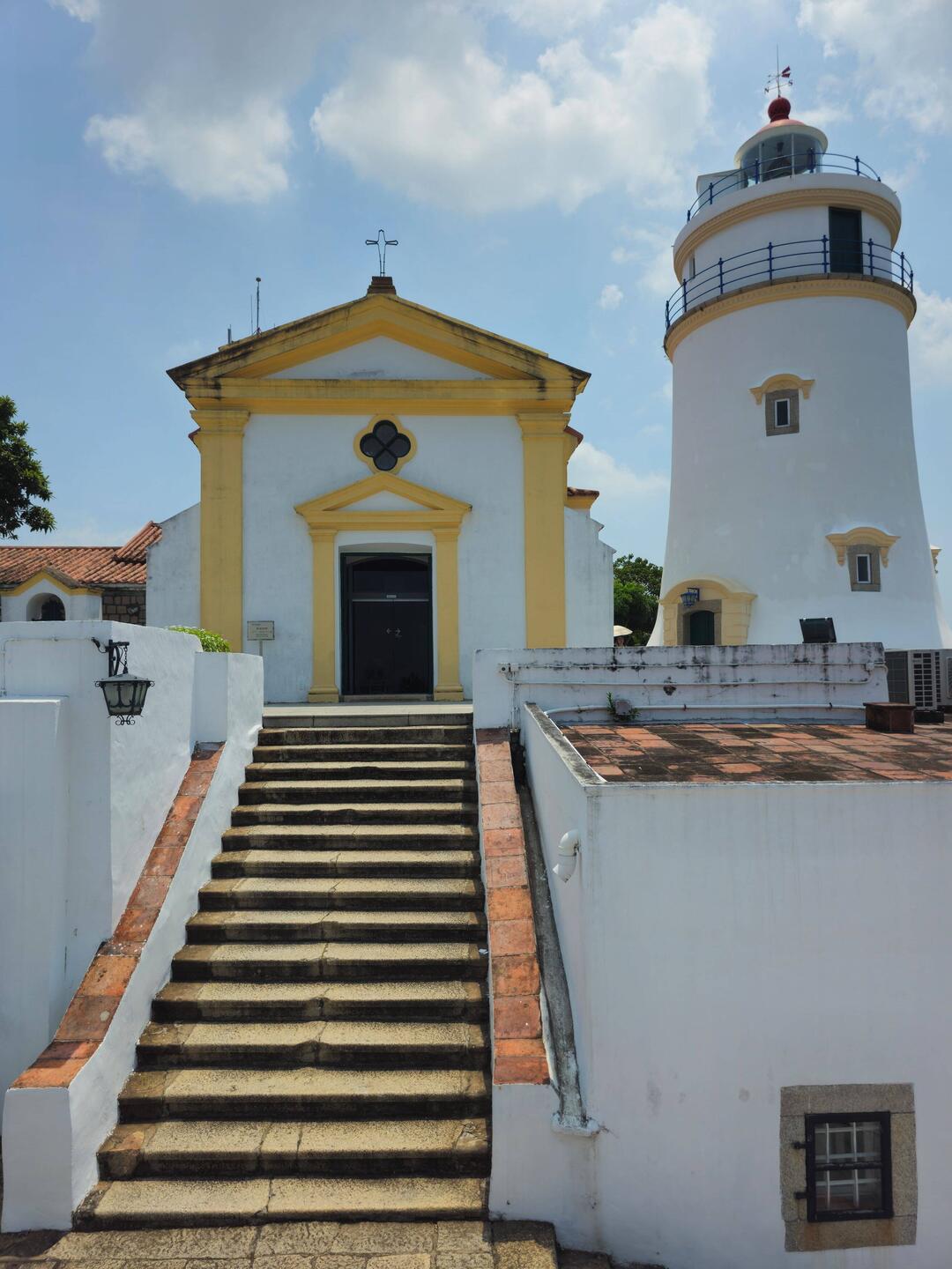 Emblème de Macao, l'église et le phare de la Guia