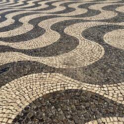 Wavy pavement at Rossio for Dad.