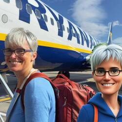 Debs travelling with her twin