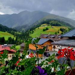 Blick vom Balkon. Es wird dunkel...