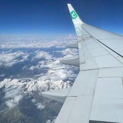 Flying over the alpes