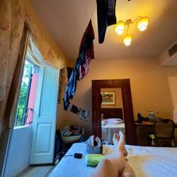 Nachtlager bezogen. Wäsche gewaschen.