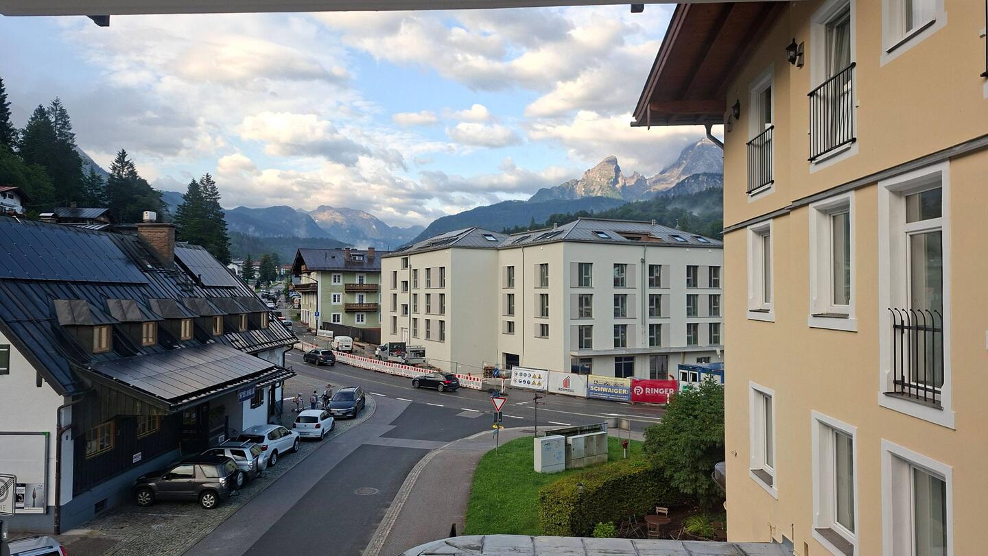 Blick vom Schwabenwirt auf den Watzmann