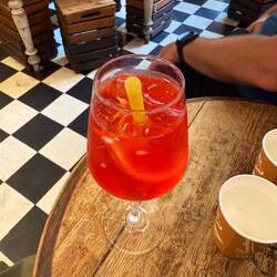 First place that has given me pasta as a straw for my spritz.