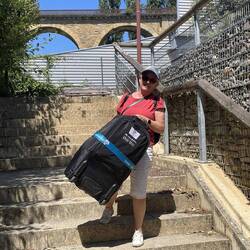 Walking to pick up our rental car, any more steps and it would be on my back!