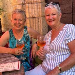 A Rosé with Gay in one of the many many bars in Sarlat