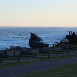 ...wo ich fast komplett alleine auf dem riesigen Campingplatz übernachte...