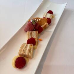 Vacherin and tastes like almond macaron