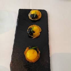 Quail egg with sturgeon cavier on toasted brioche