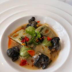 Pasta with snails