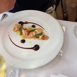 Poached lobster with tamarind jelly