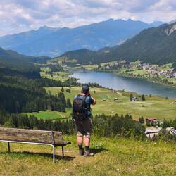 Die Piste runter ohne Trykes, dafür mit Ausblick