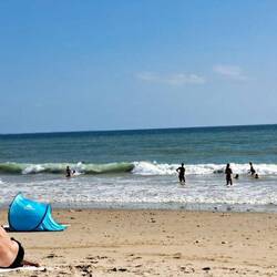 Endlich Flut. Das Meer zieht sich ganz schön weit zurück