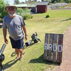 Checking out the bread shed
