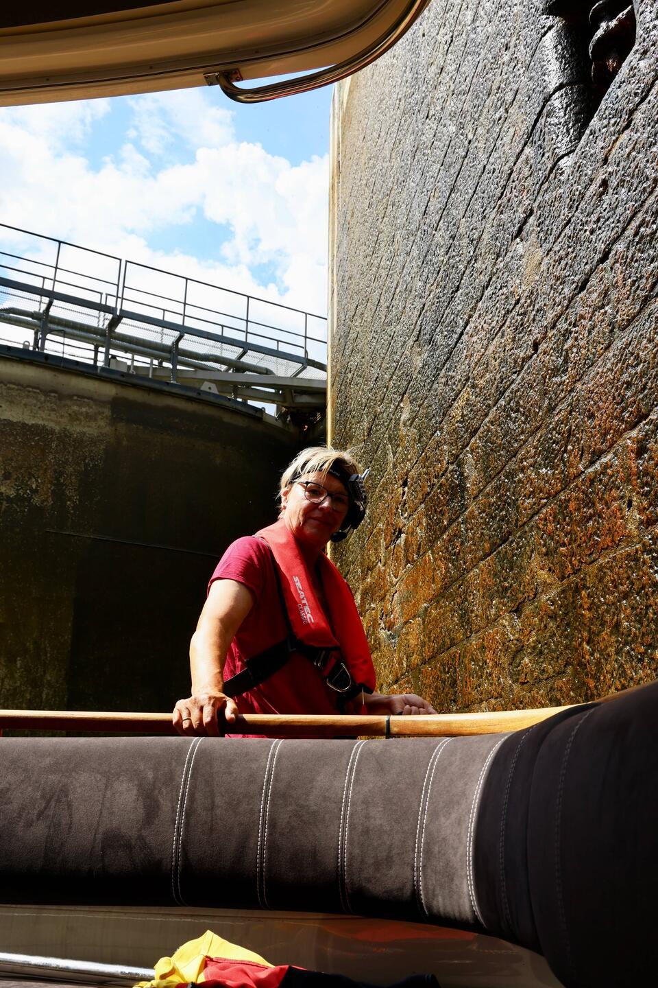 Und die Hälfte der Höhe ist schon geschafft.