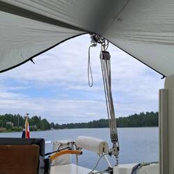 The awning that Ron had its outing!