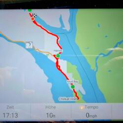 Vom Stellplatz nach Haines und zum Chilkat State Park und retour