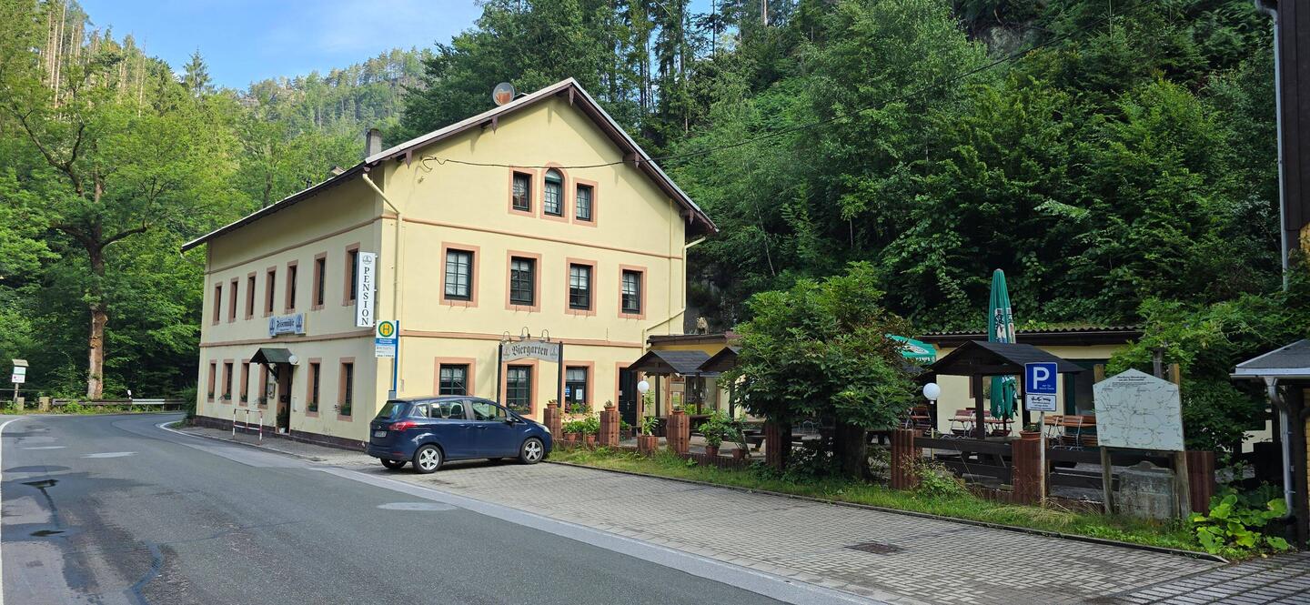 Unsere Pension Felsenmühle... Noch 4. Etappe