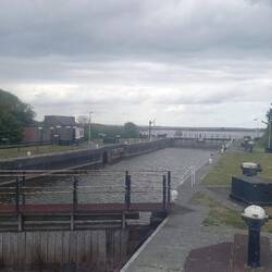 Looking back at Marsh Lock to the Ship Canal beyond