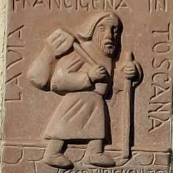 Ook hier is de Via Francigena alomtegenwoordig