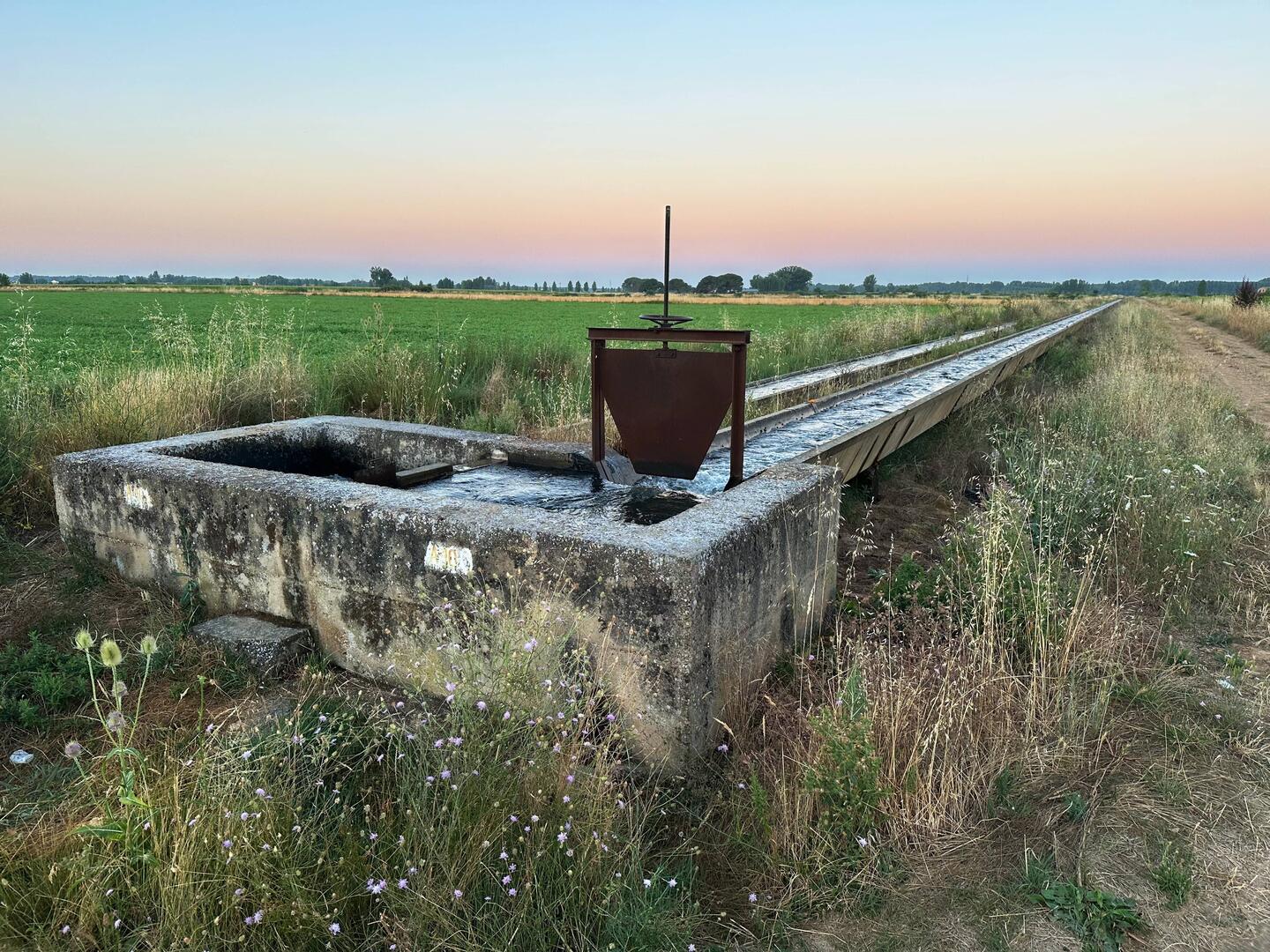 Irrigation system next to most farms