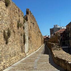Wall ruins around old town León