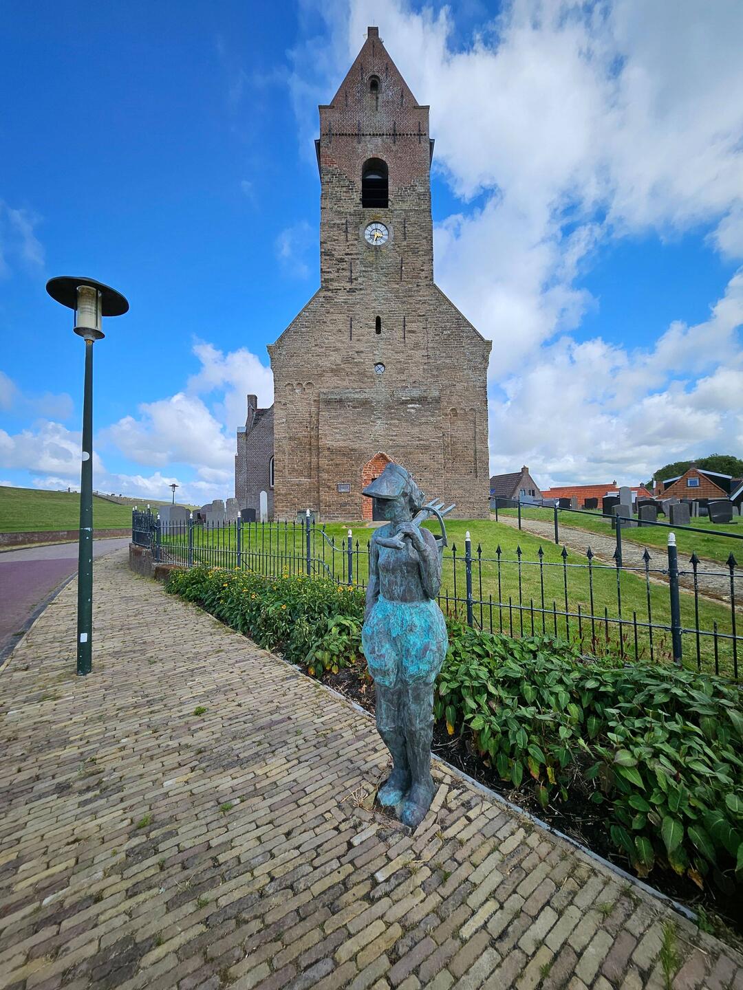 De kerk in Wierum.