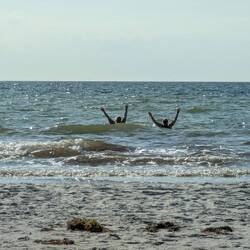 Und da das Wasser für gut befunden wurde, waren wir ein zweites Mal baden 😍