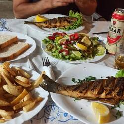 Leckerstes Abendessen bei unseren Vermietern in Vlora