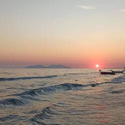 Bad bei Sonnenuntergang