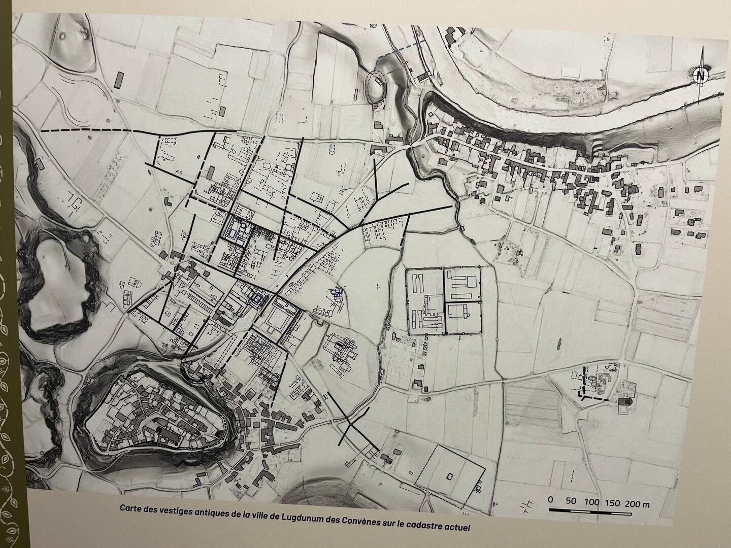 Plan showing the excavations, with the hilltop village at the bottom and St Just away to the right